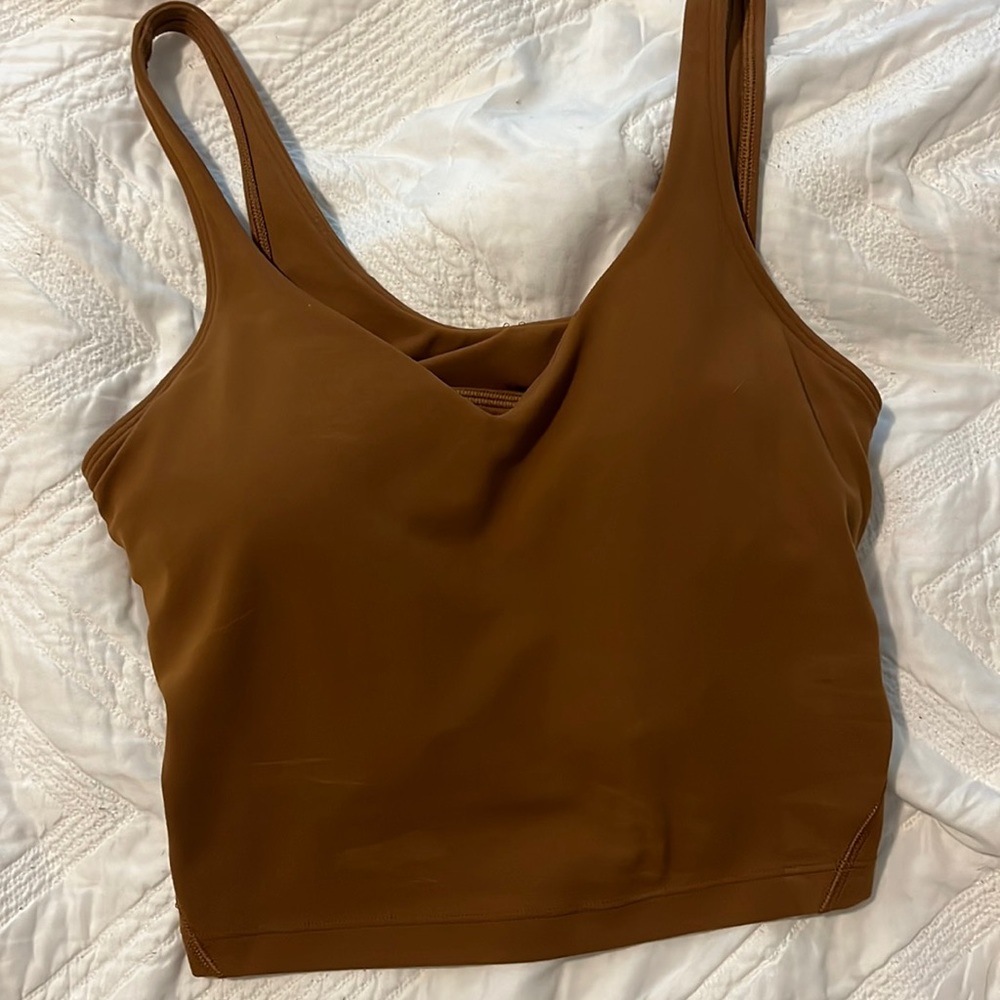 Lululemon dark orange align tank top size 4